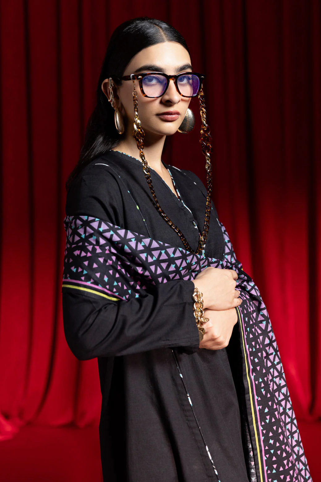 BLACK-KHADDAR-3 PIECE (WS2243P08) - Image 2