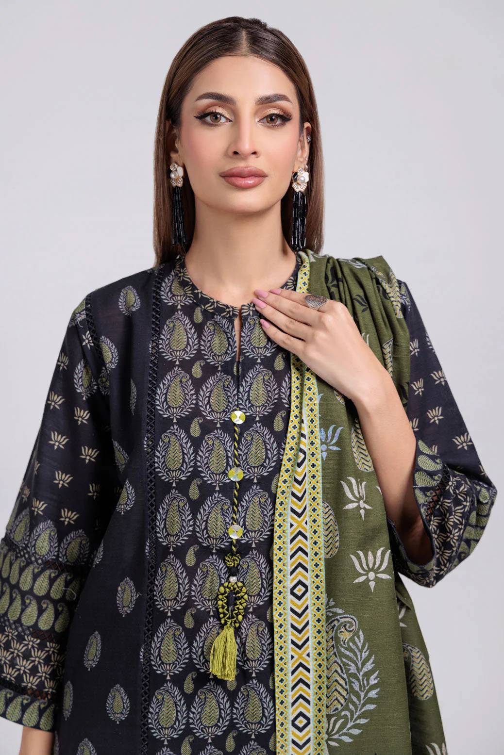 BLACK-KHADDAR-3 PIECE (WS6243P45) - Image 2