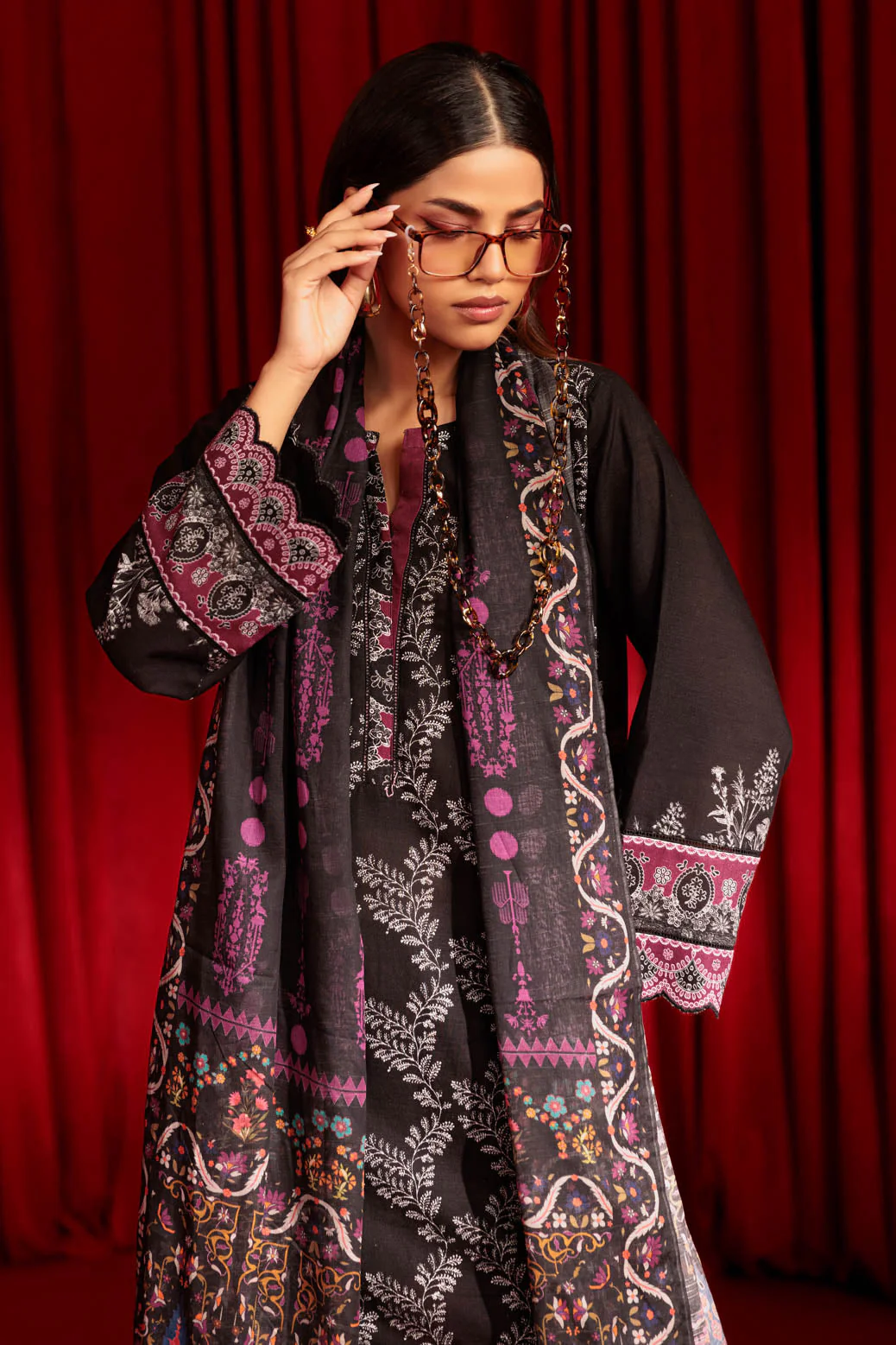 BLACK-KHADDAR-3 PIECE (WS7243P04) - Image 2
