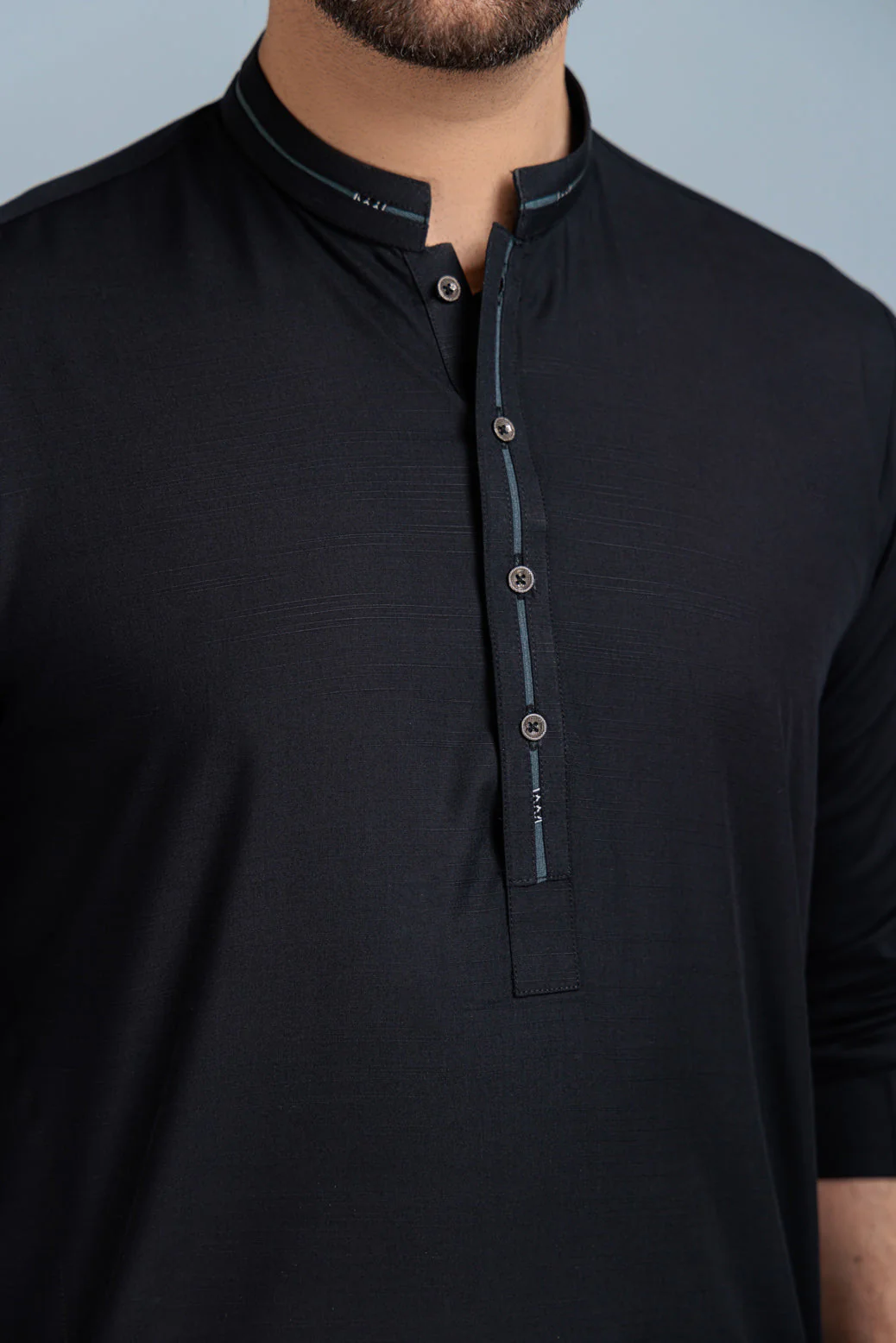 BLUE-BLENDED-KURTA PAJAMA TROUSER (KSS23-015) - Image 3