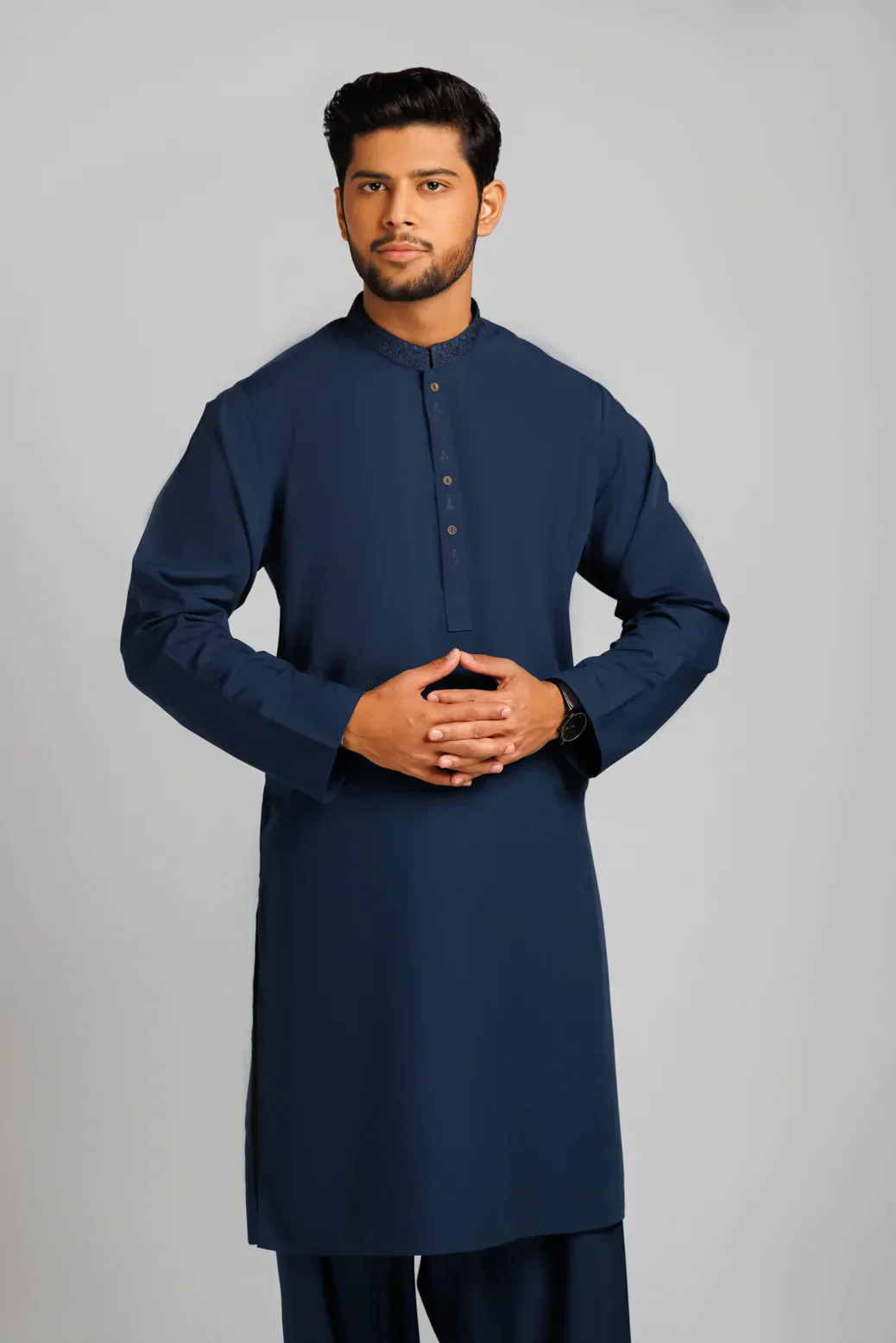 BLUE-BLENDED-KURTA SHALWAR (KSRS23-051) - Image 2