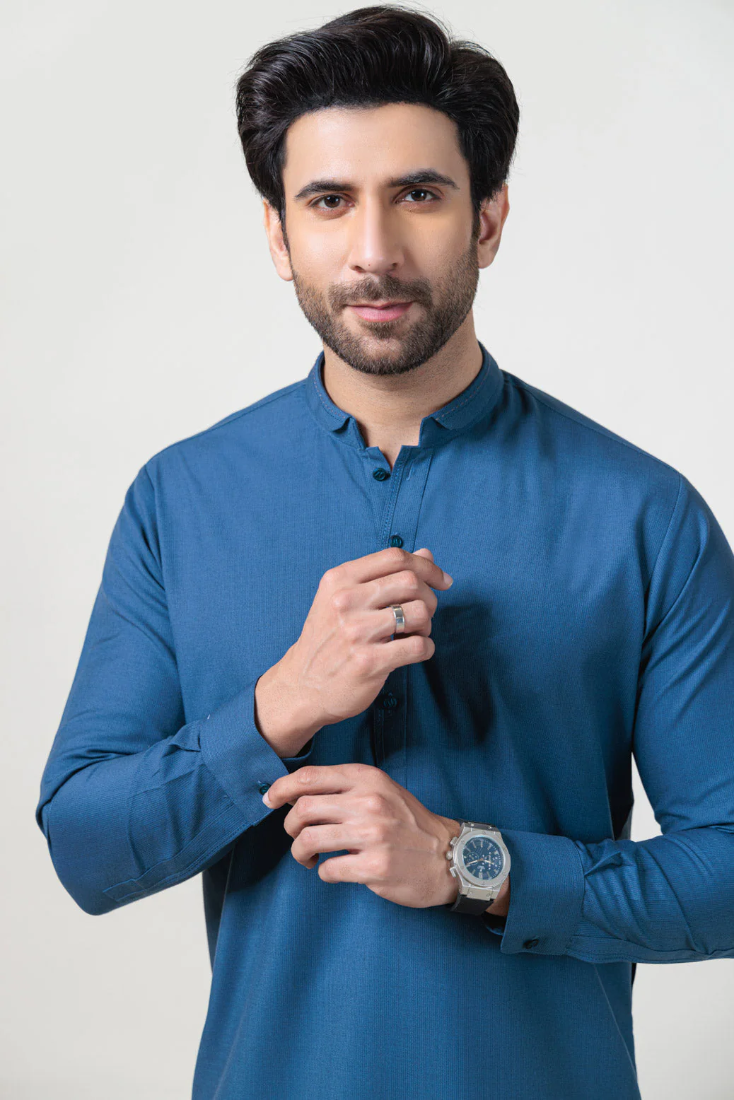 BLUE-BLENDED-KURTA TROUSER - (KSW24-019) - Image 2