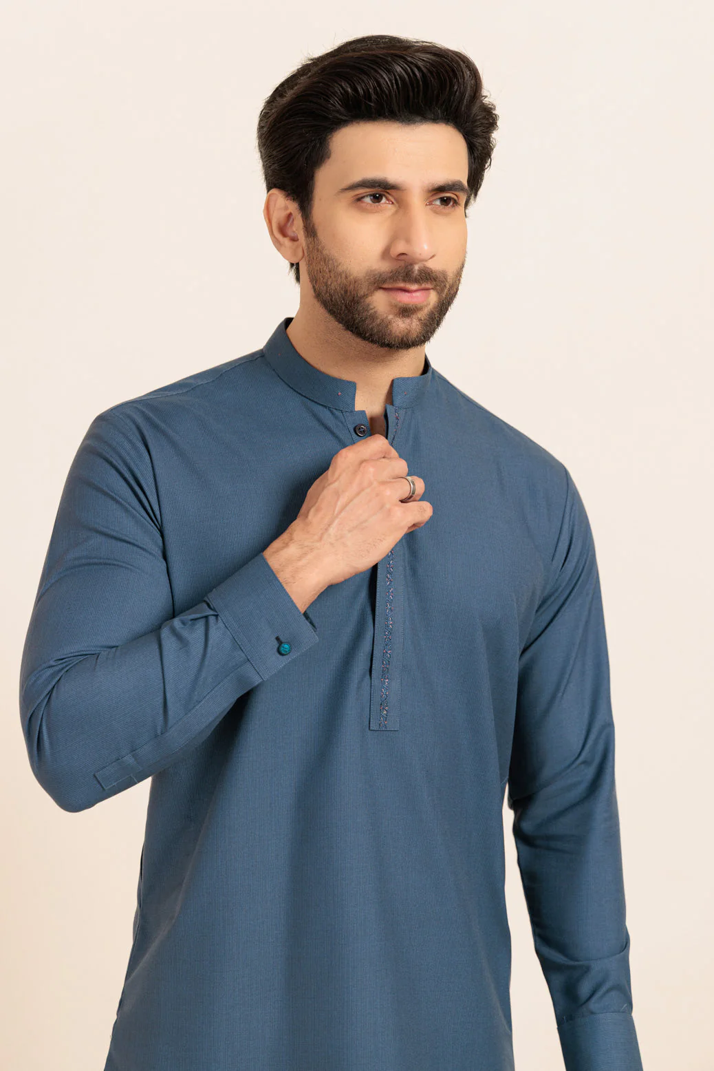BLUE-BLENDED-KURTA TROUSER - (KSW24-020) - Image 2