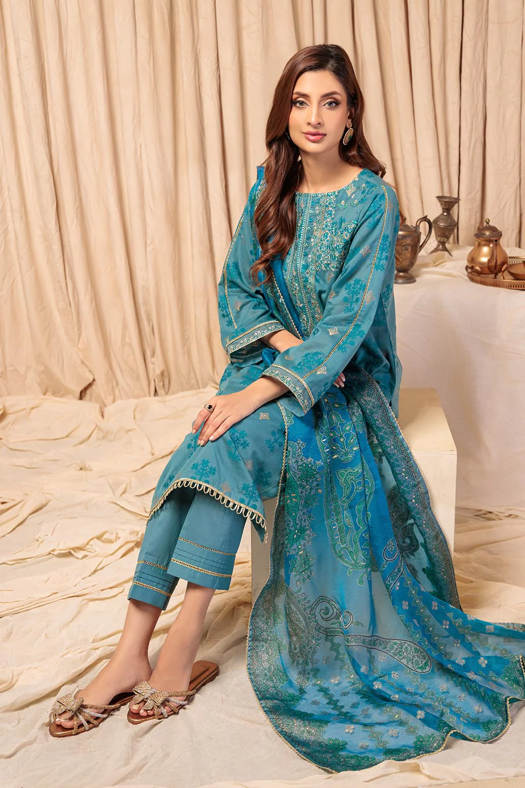 BLUE-BROSHIA JACQUARD-3 PIECE (C1S5243P06) - Image 2