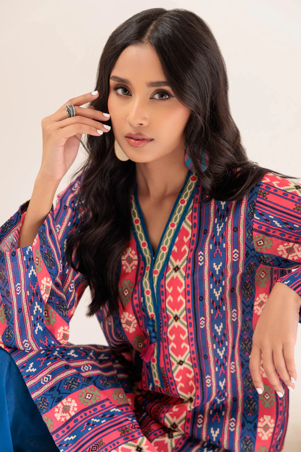 BLUE-DOUBLE COTTON-2 PIECE (WS1232P03) - Image 2