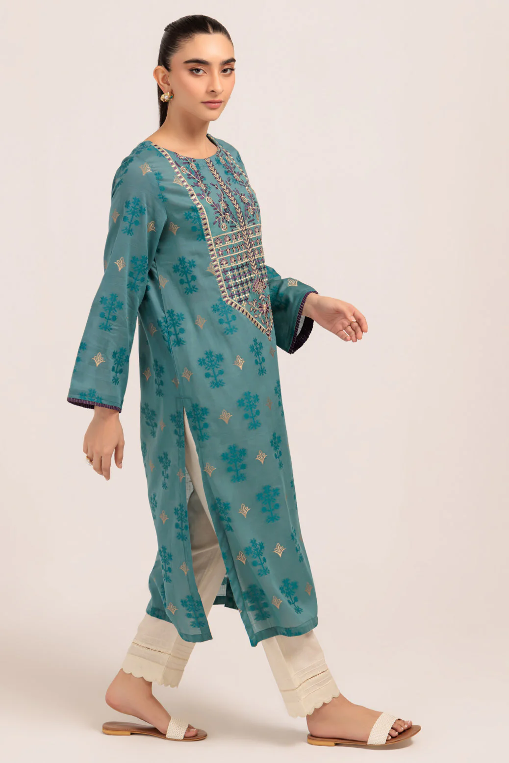 BLUE-JACQUARD-1 PIECE (PWS2241P02) - Image 2