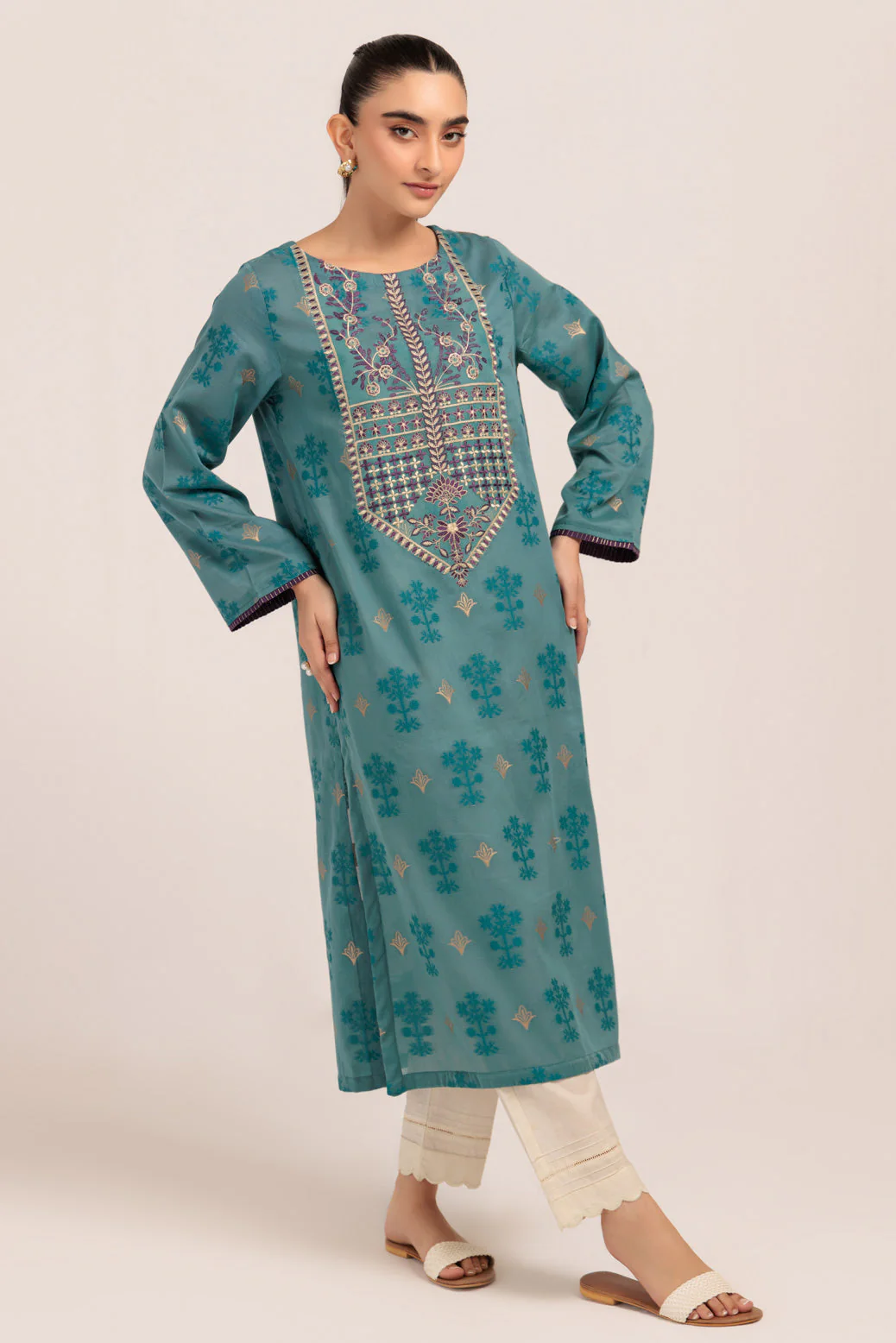 BLUE-JACQUARD-1 PIECE (PWS2241P02) - Image 4