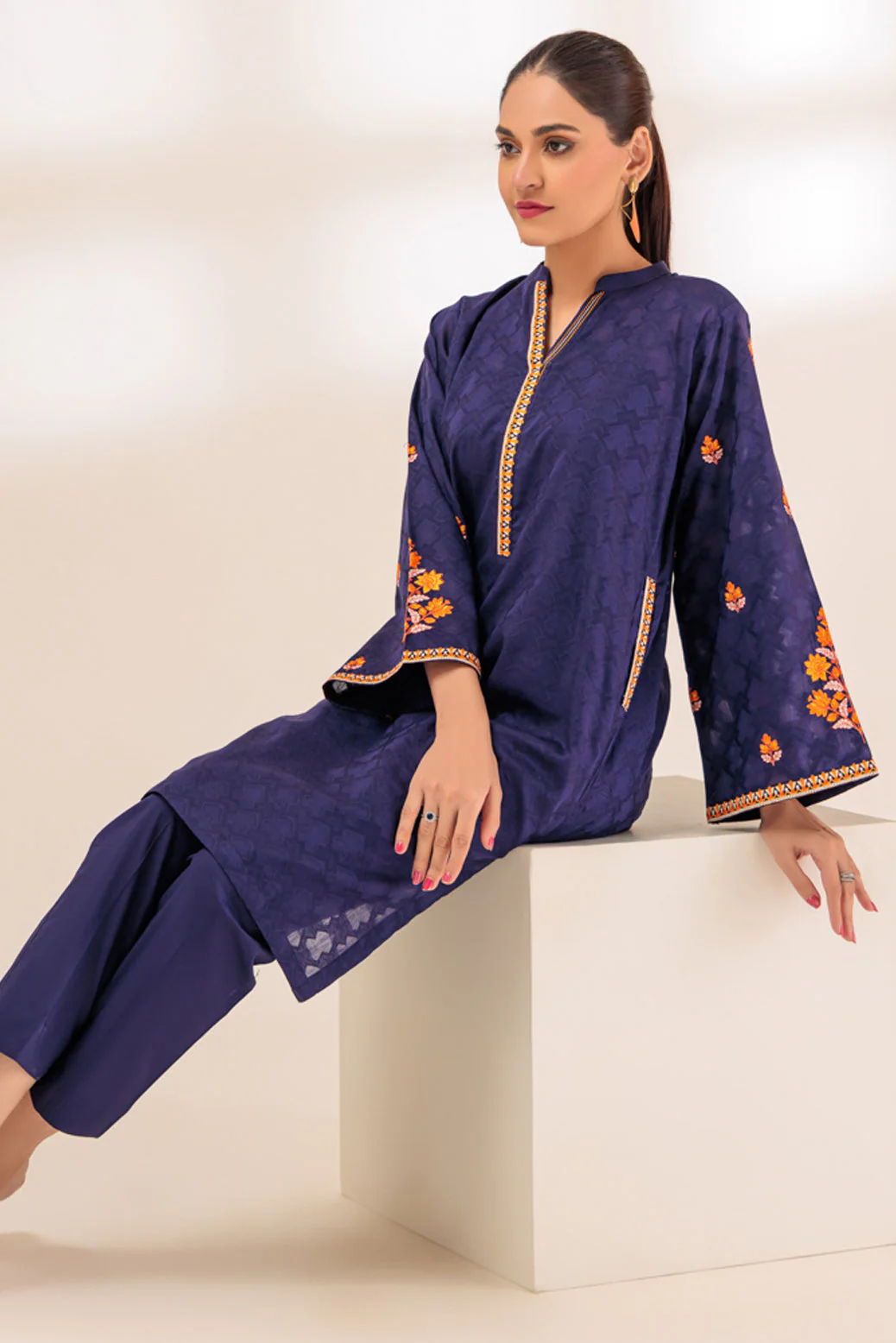BLUE-JACQUARD-2 PIECE (SRLS232P22) - Image 2