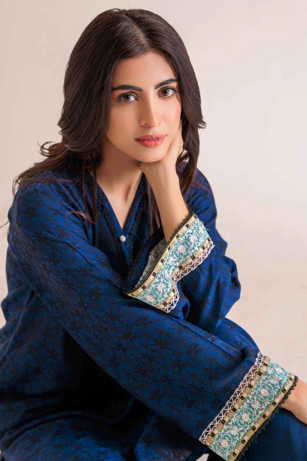 BLUE-JACQUARD-2 PIECE (SS6242P09) - Image 2