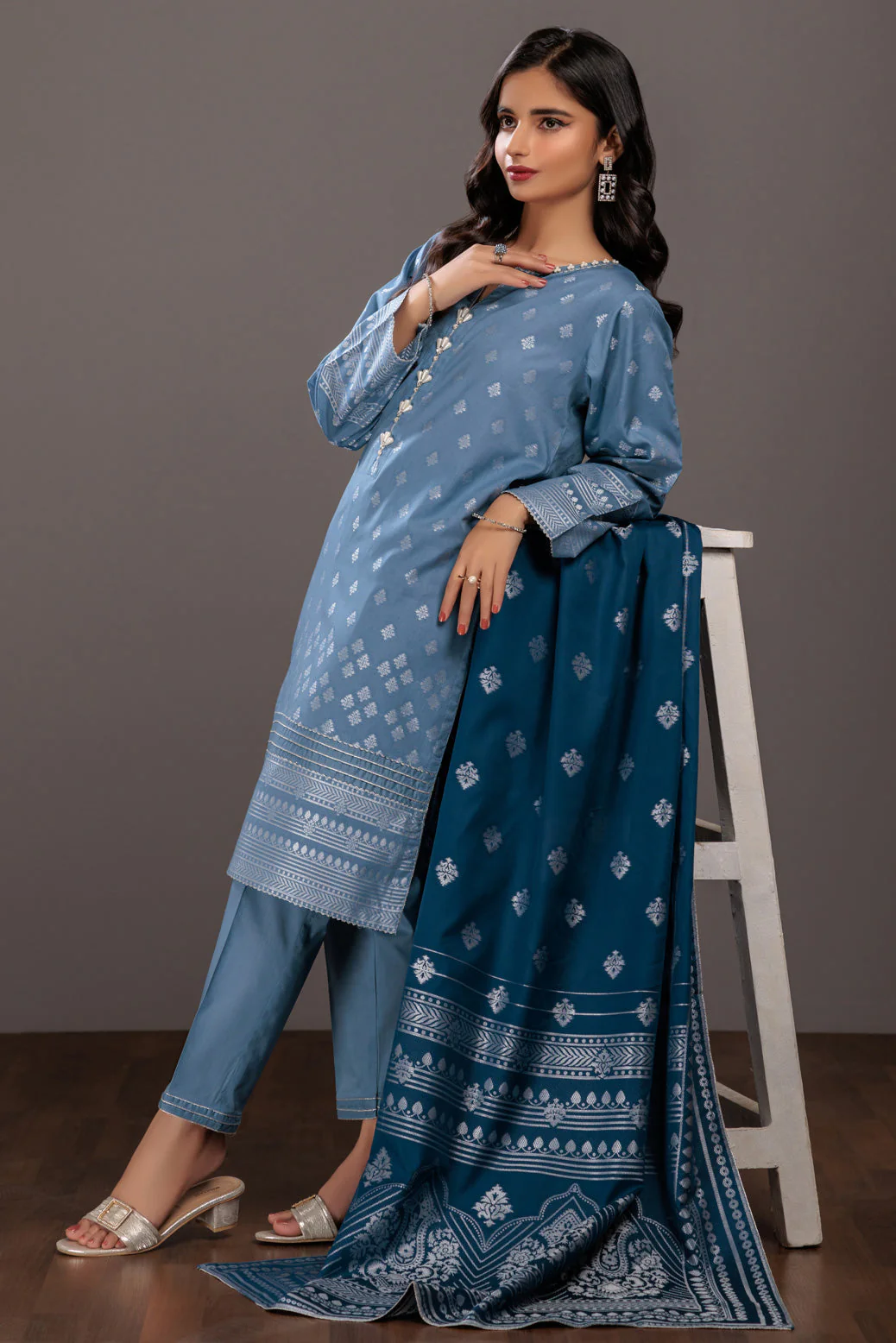 BLUE-JACQUARD-3 PIECE (JAS233P15) - Image 2