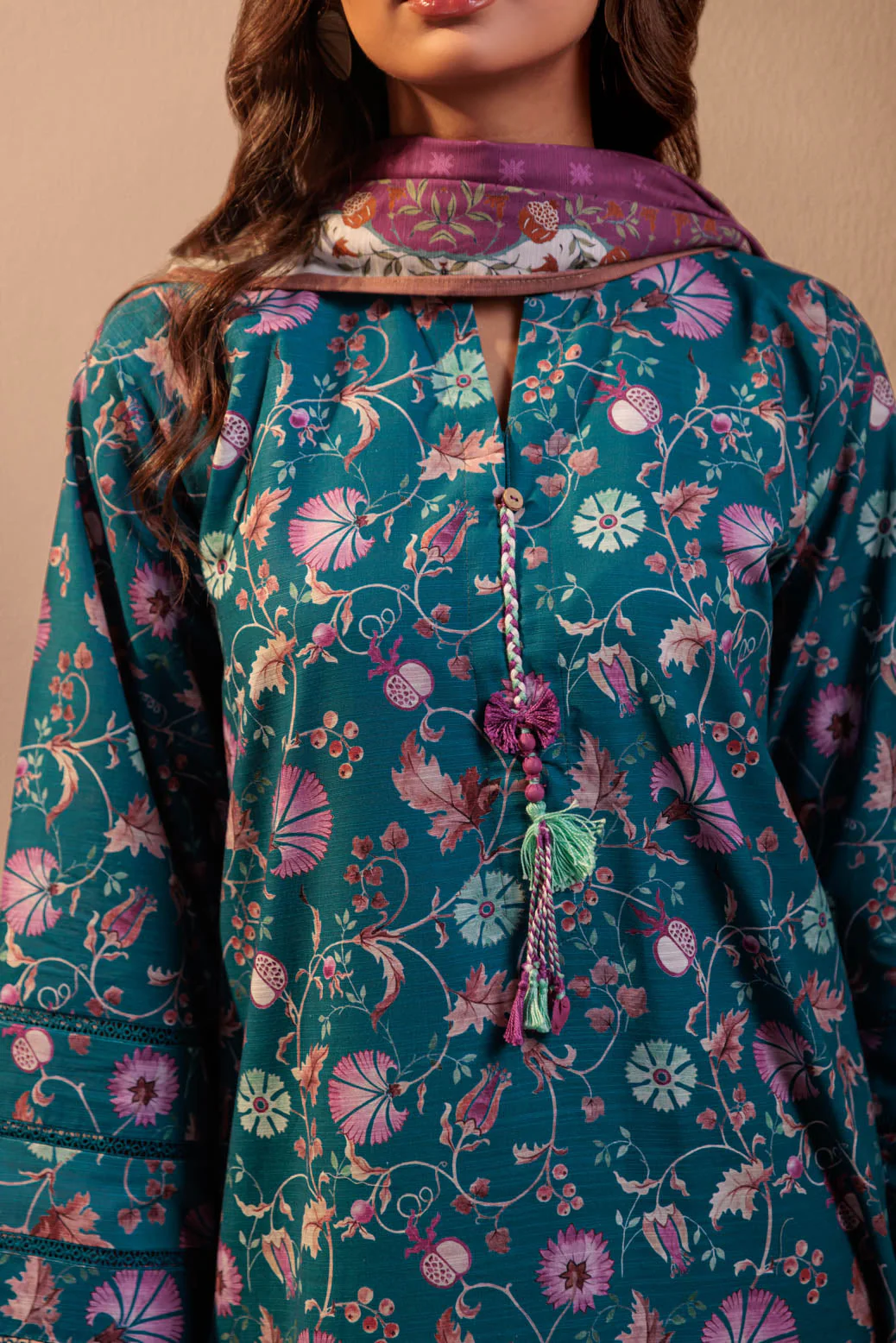 BLUE-KHADDAR-3 PIECE (WS6243P04) - Image 2