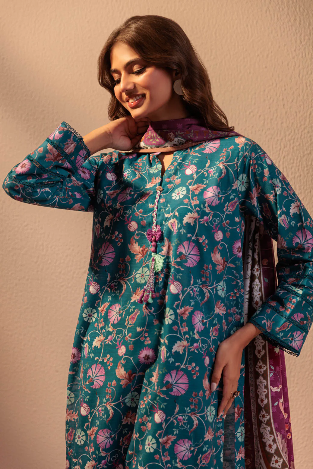 BLUE-KHADDAR-3 PIECE (WS6243P04) - Image 3