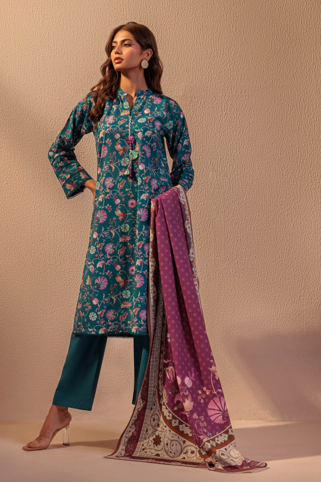BLUE-KHADDAR-3 PIECE (WS6243P04) - Image 4
