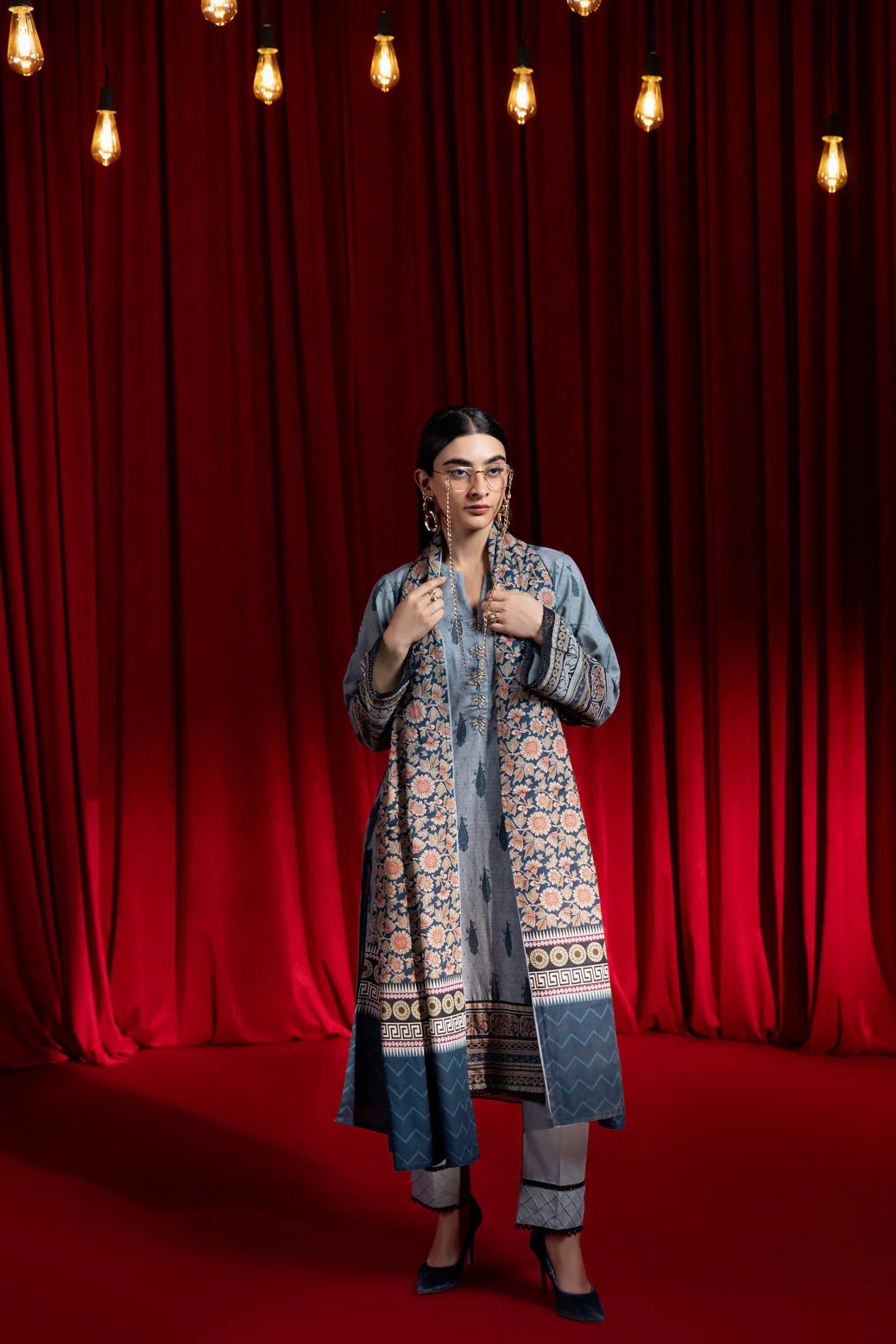 BLUE-KHADDAR-3 PIECE (WS7243P06) - Image 3