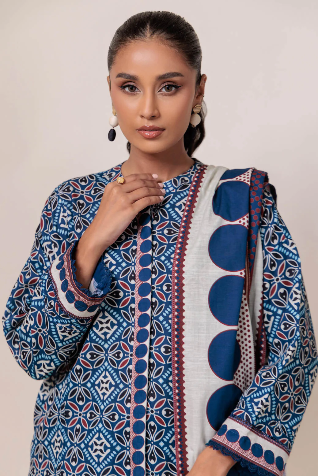 BLUE-KHADDAR-3 PIECE (WS7243P15) - Image 4