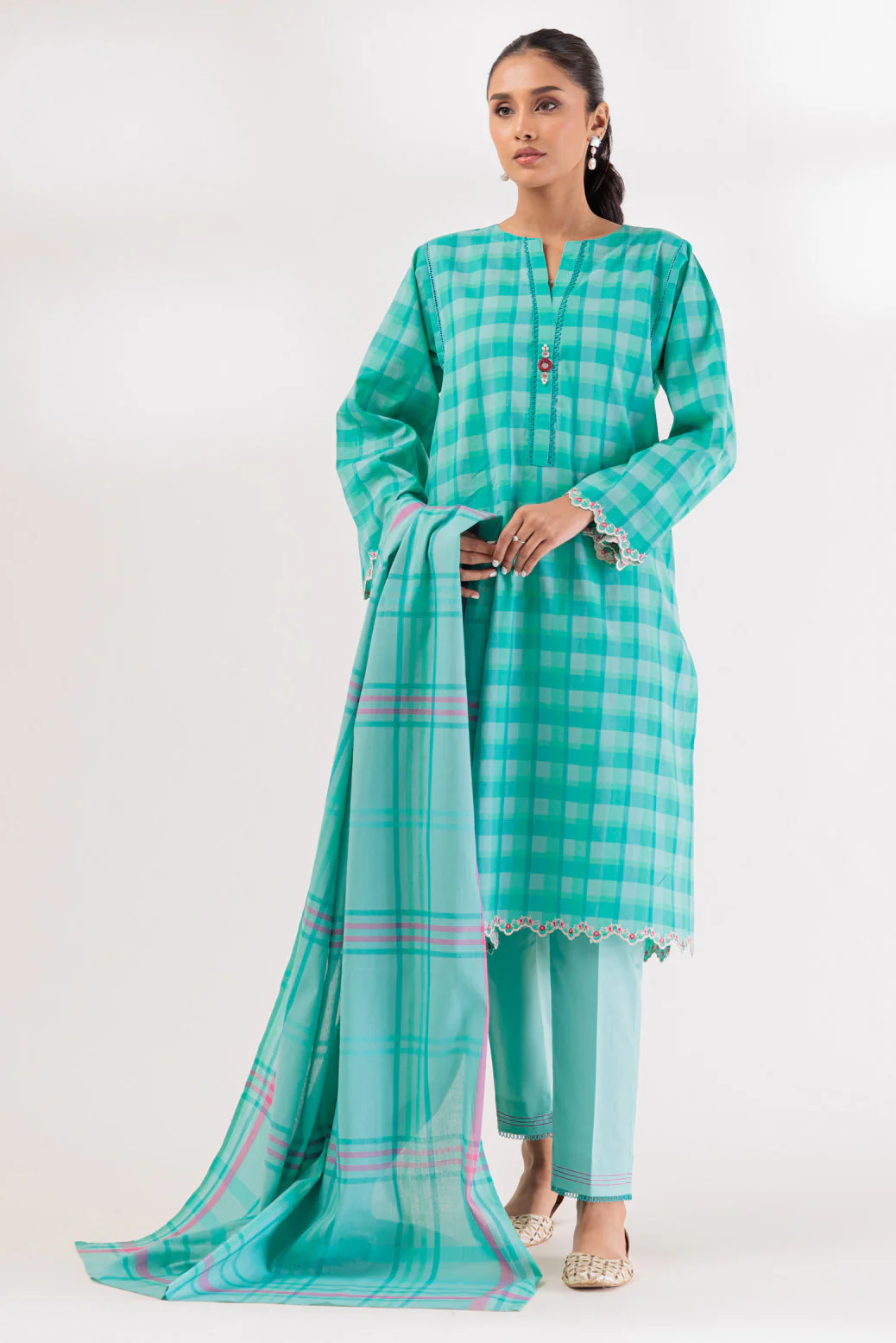 BLUE-YARN DYED-3 PIECE (PWS6233P39) - Image 3