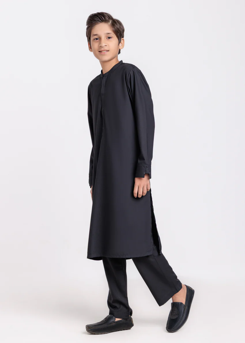 Black-Blended-Kurta Trouser - (BPS25KP2091) - Image 3