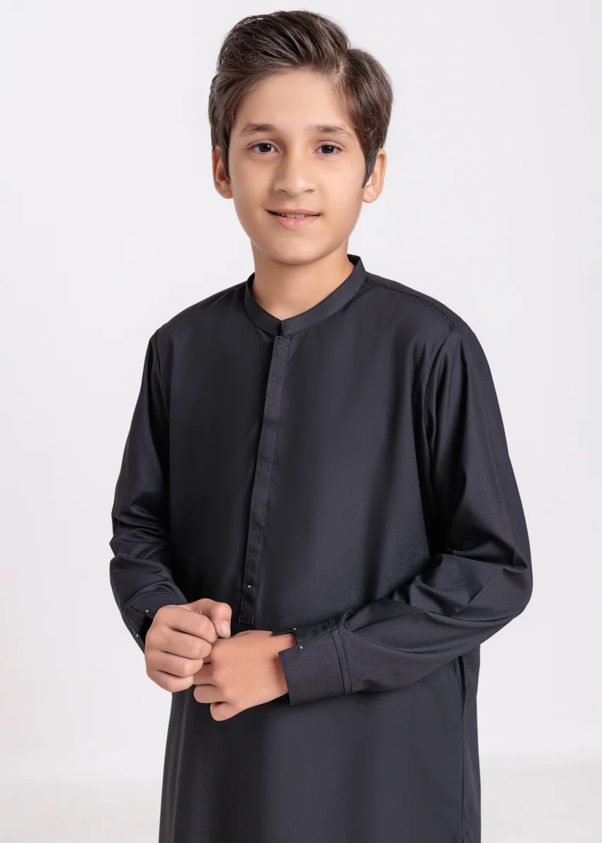 Black-Blended-Kurta Trouser - (BPS25KP2091) - Image 4