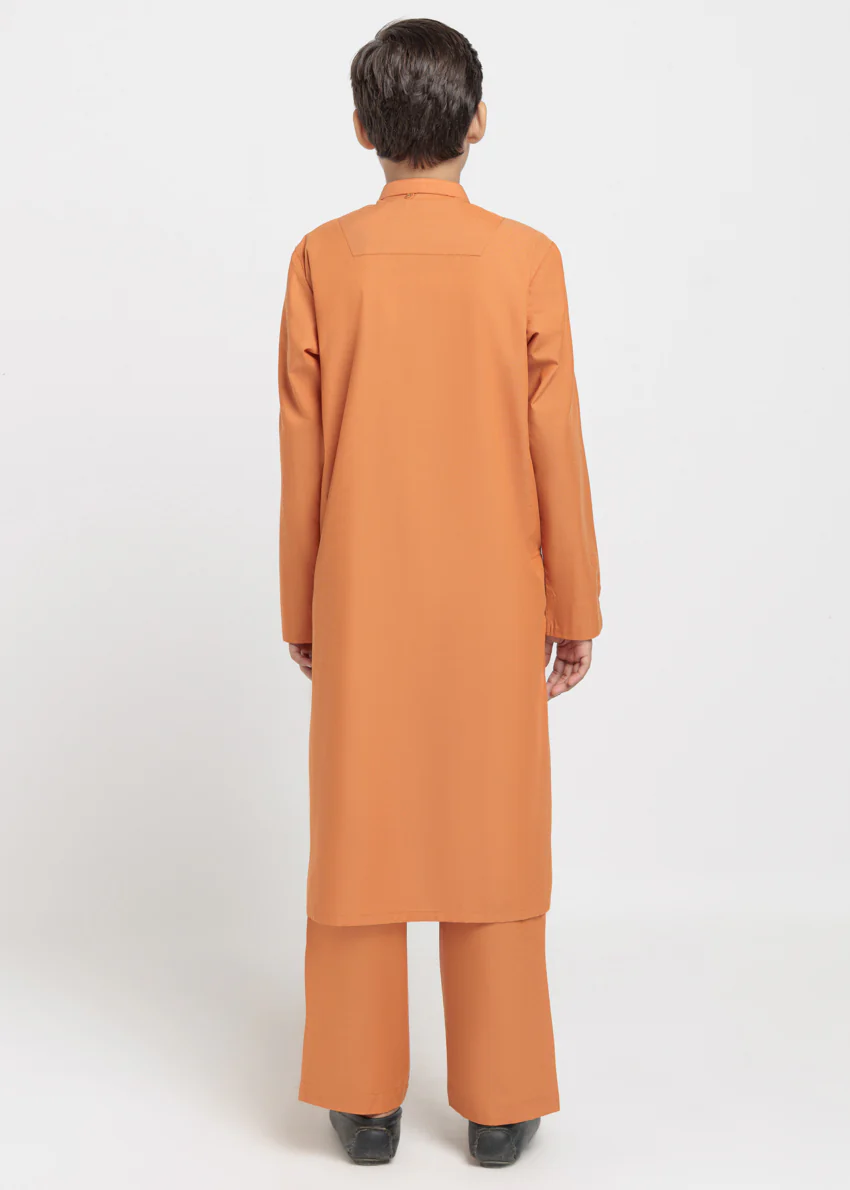 Orange-Cotton-Kurta Trouser - (BPS25KP2093) - Image 2