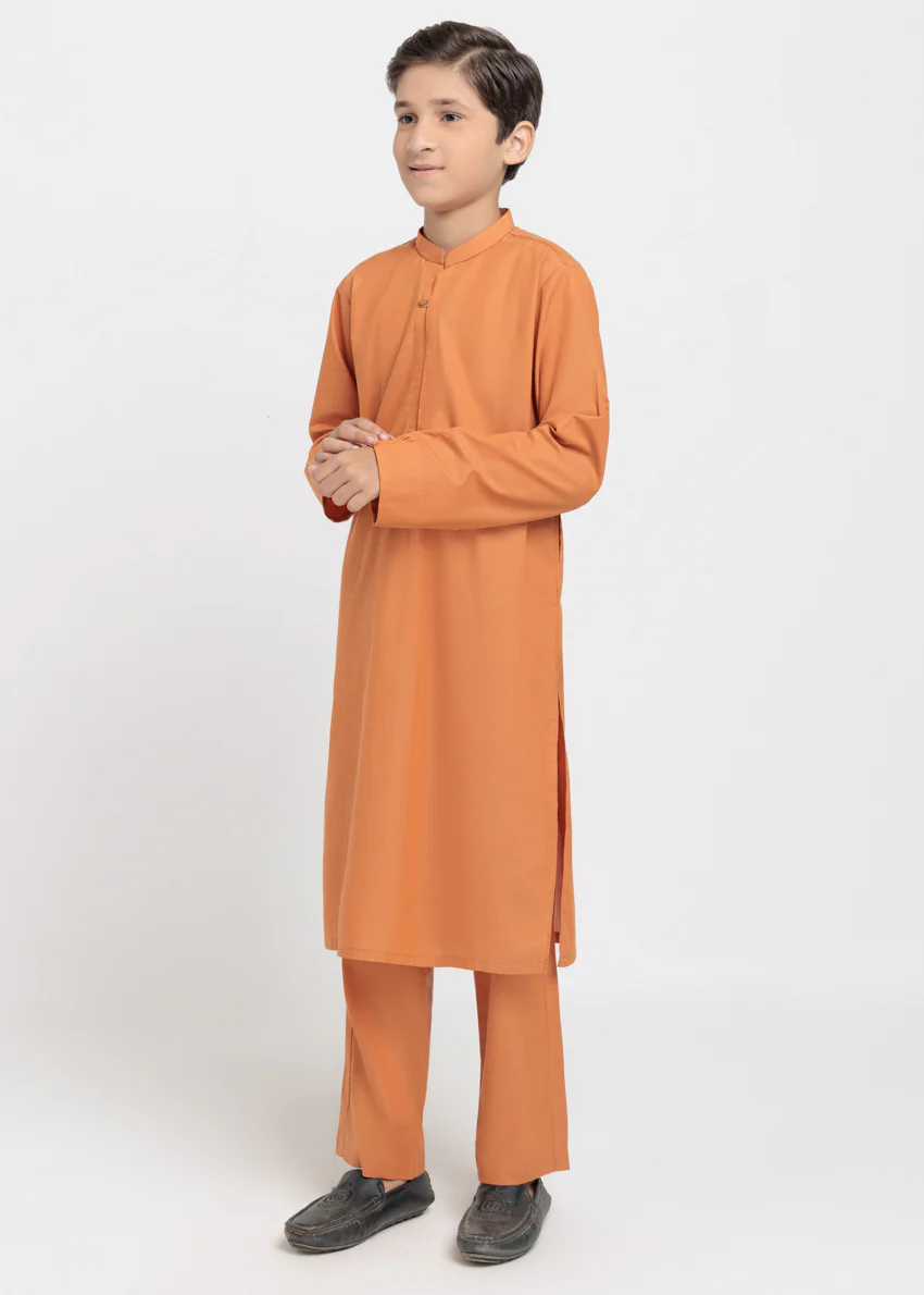 Orange-Cotton-Kurta Trouser - (BPS25KP2093) - Image 4