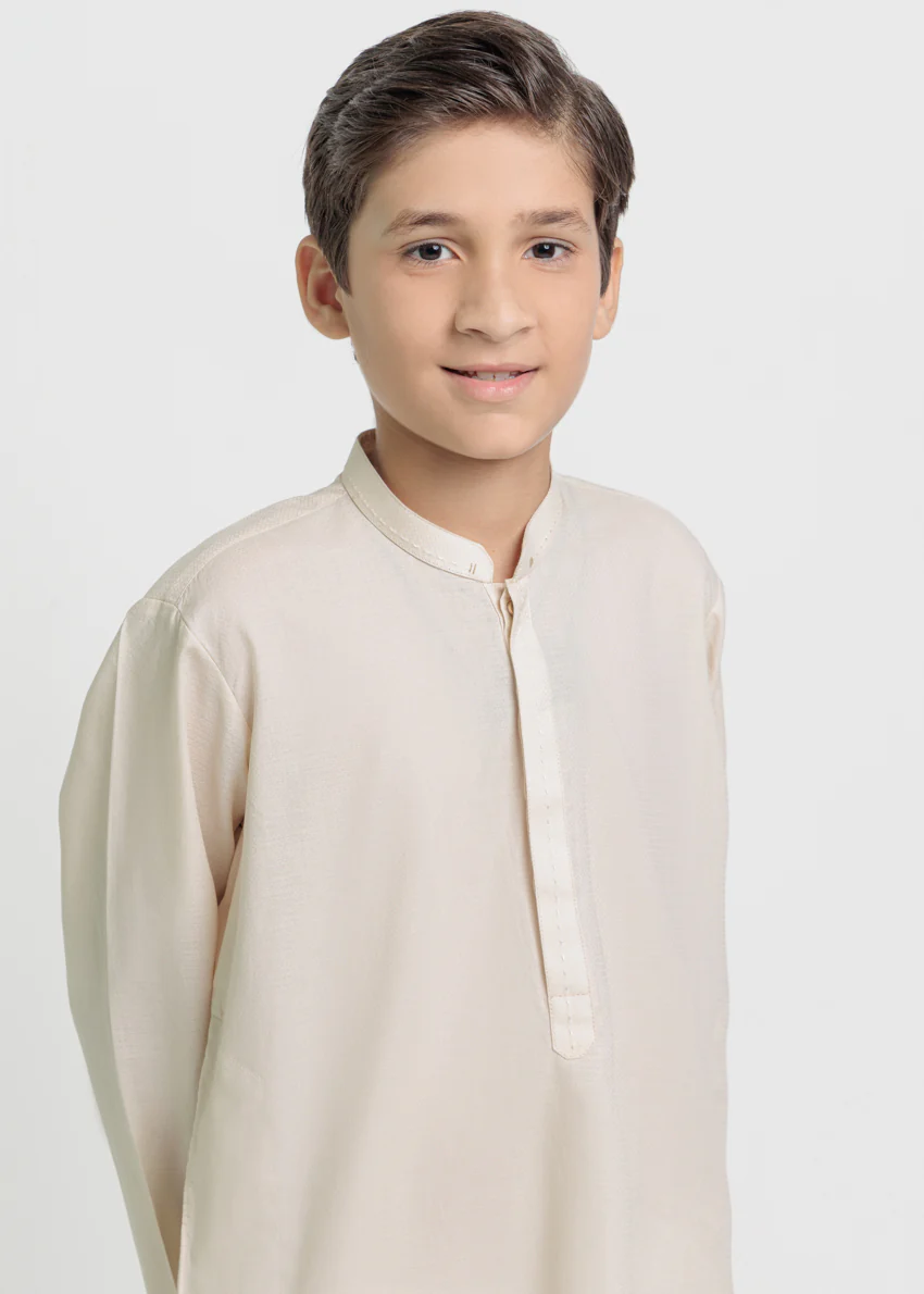Beige-Dobby-Kurta - (BPS25KU1014) - Image 5