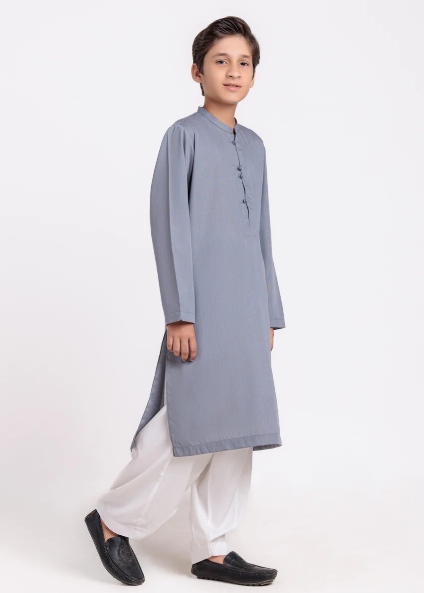 D-Grey-Blended-Kurta - (BPS25KU1022) - Image 3