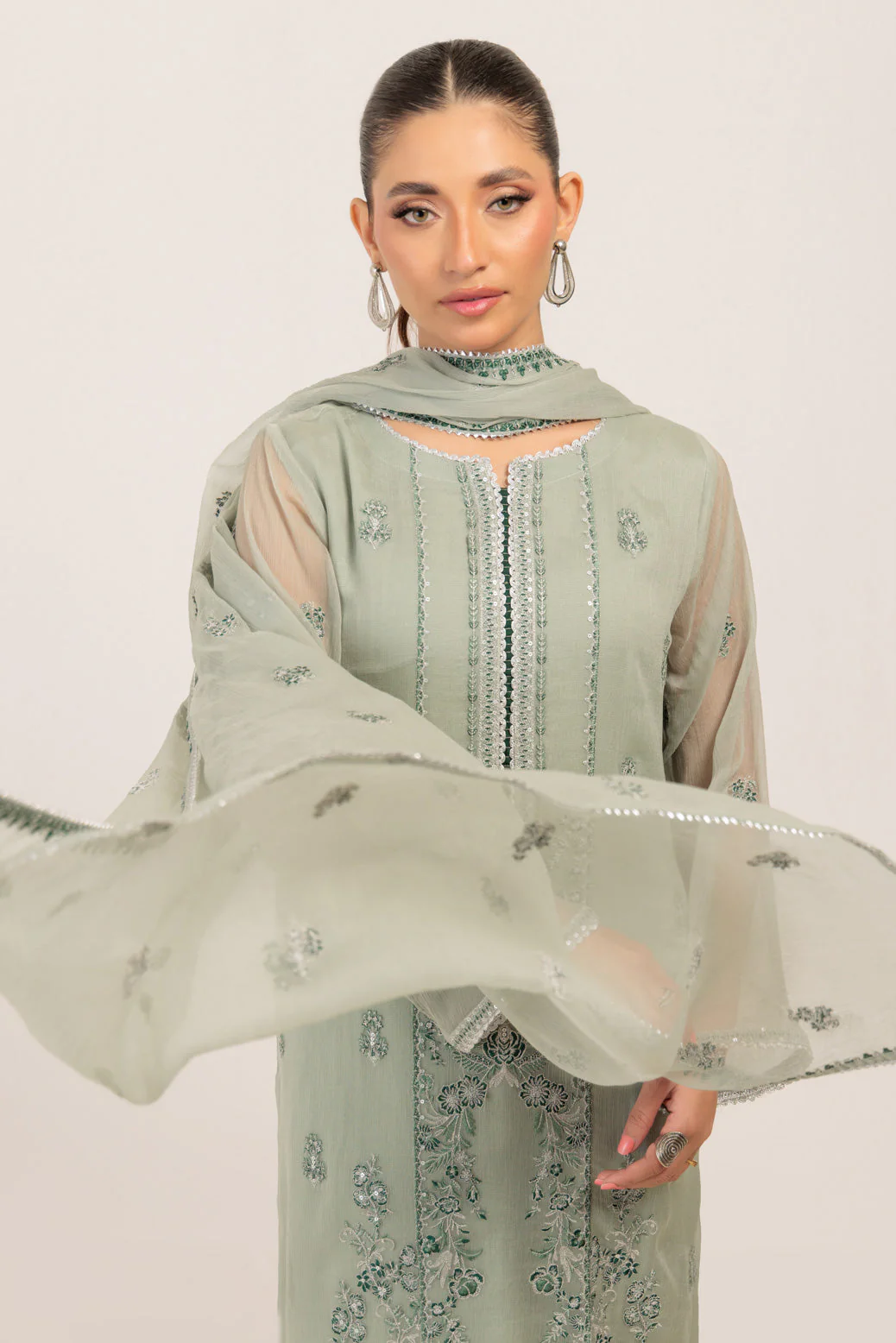 L-GREEN-CHIFFON-3 PIECE (BPS5243P30) - Image 4