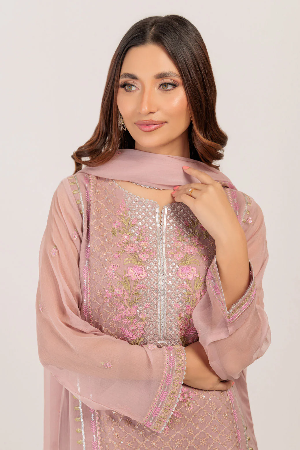 L-PINK-CHIFFON-3 PIECE (BPS5243P40) - Image 4