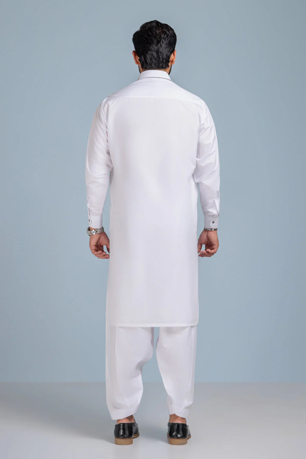 BR-WHITE-BLENDED-KURTA SHALWAR (KSRS23-072) - Image 4