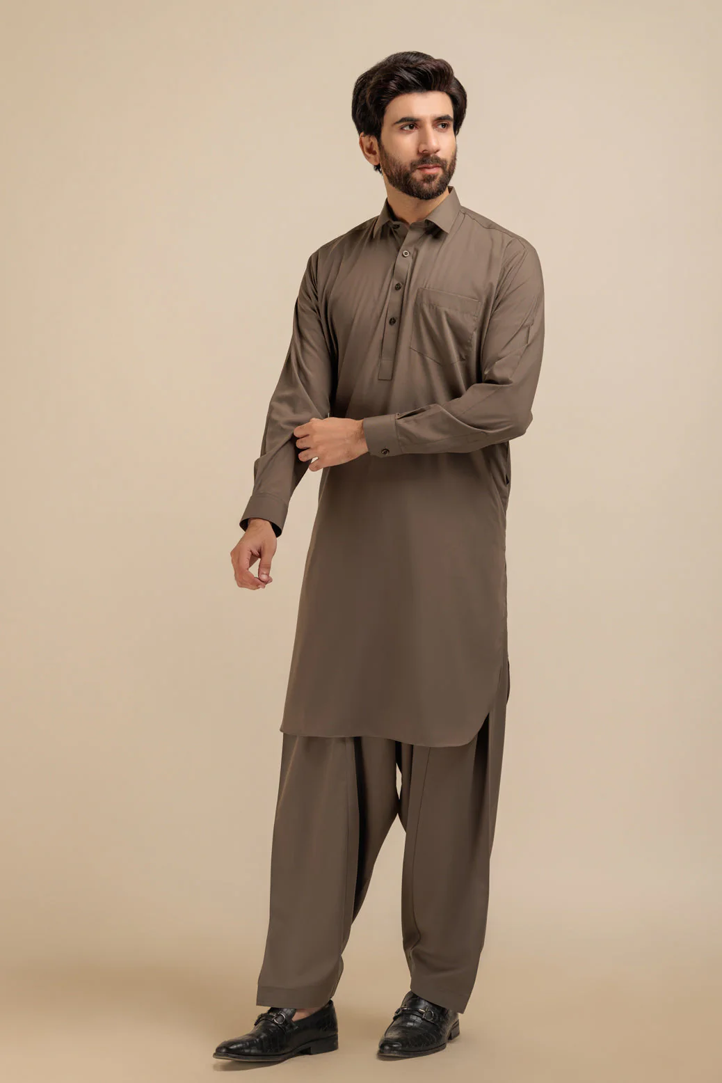 BRINJAL-BLENDED-SHALWAR SUIT - (GSSS23-023) - Image 2