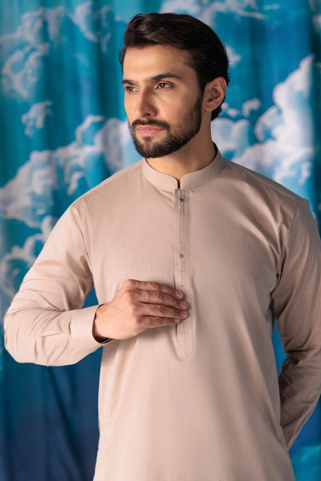 BROWN-YARN DYED-KURTA TROUSER - (KSW24-012) - Image 2