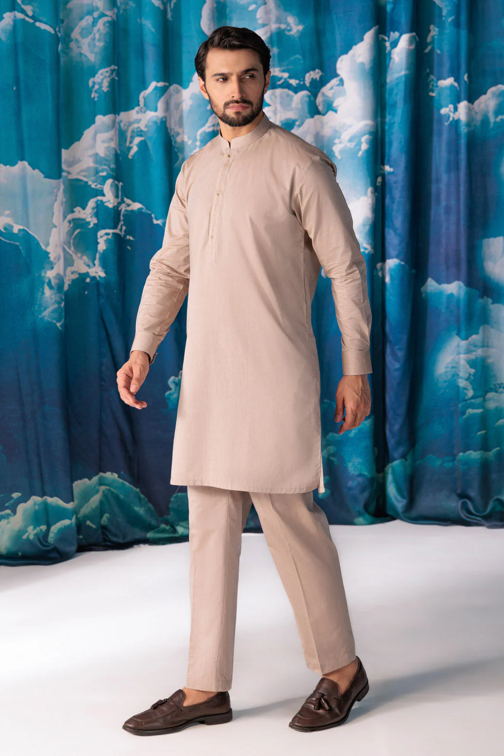 BROWN-YARN DYED-KURTA TROUSER - (KSW24-012) - Image 3