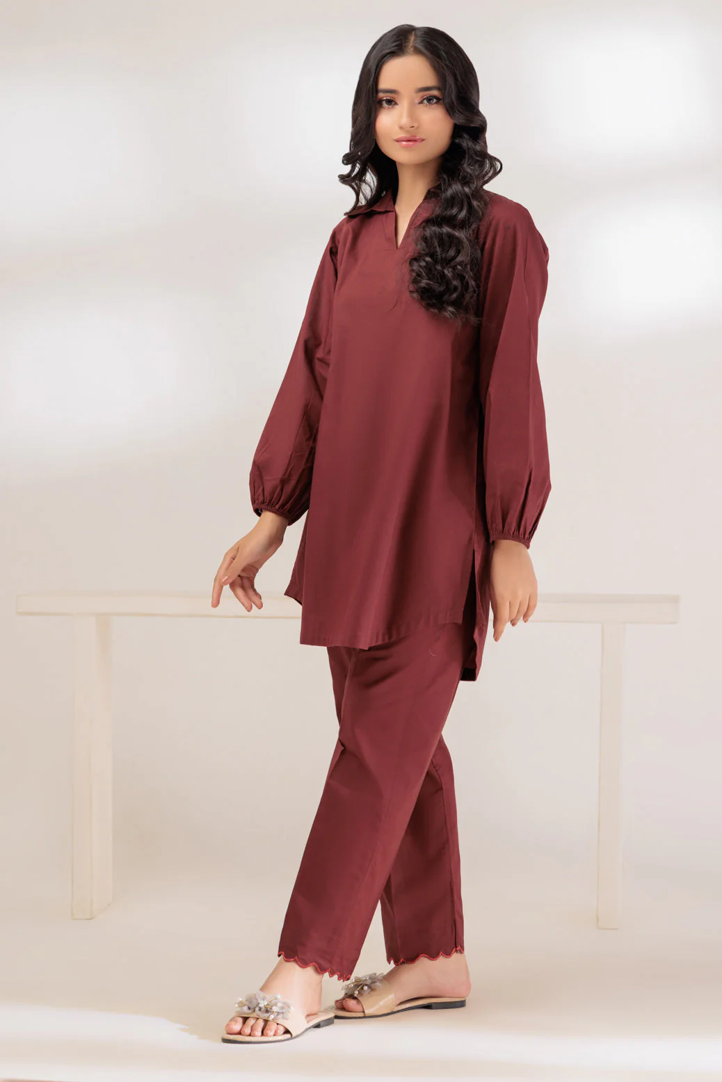 BROWN-CAMBRIC-2 PIECE (BRAK232P04) - Image 3