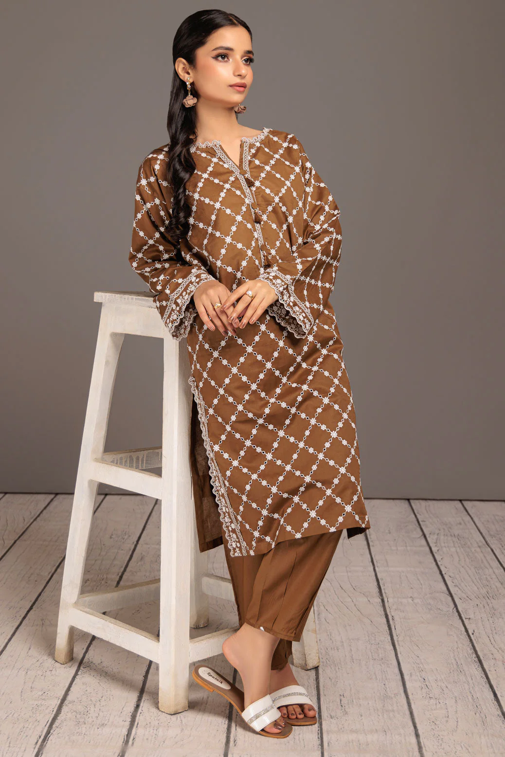 BROWN-CAMBRIC-2 PIECE (WRS222P23) - Image 2