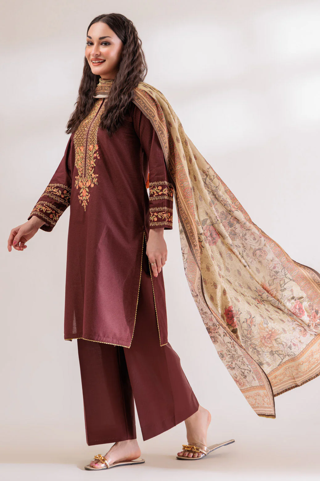 BROWN-DOBBY-3 PIECE (SS2243P17) - Image 3