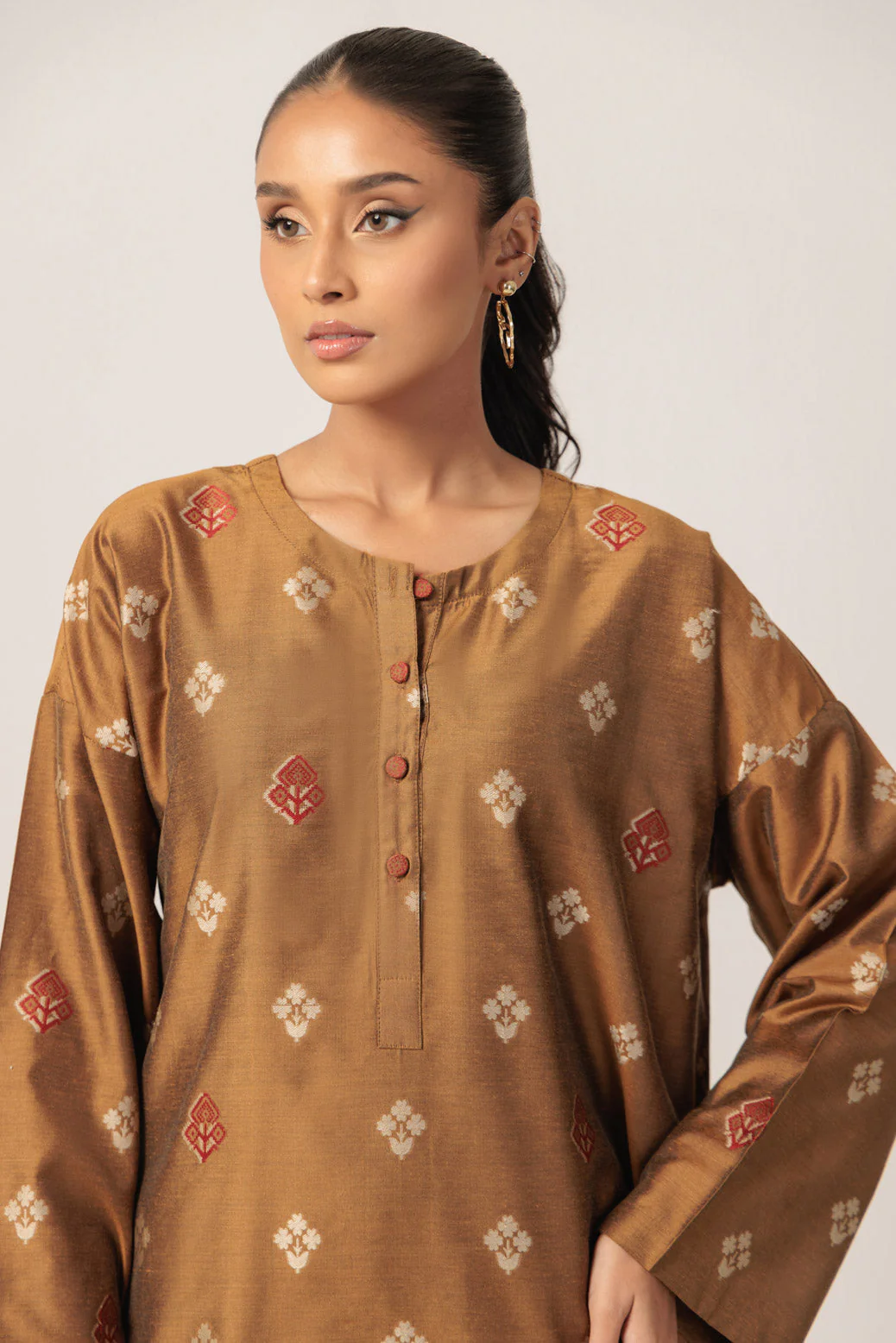 BROWN-JACQUARD-1 PIECE (PWS1241P09) - Image 4