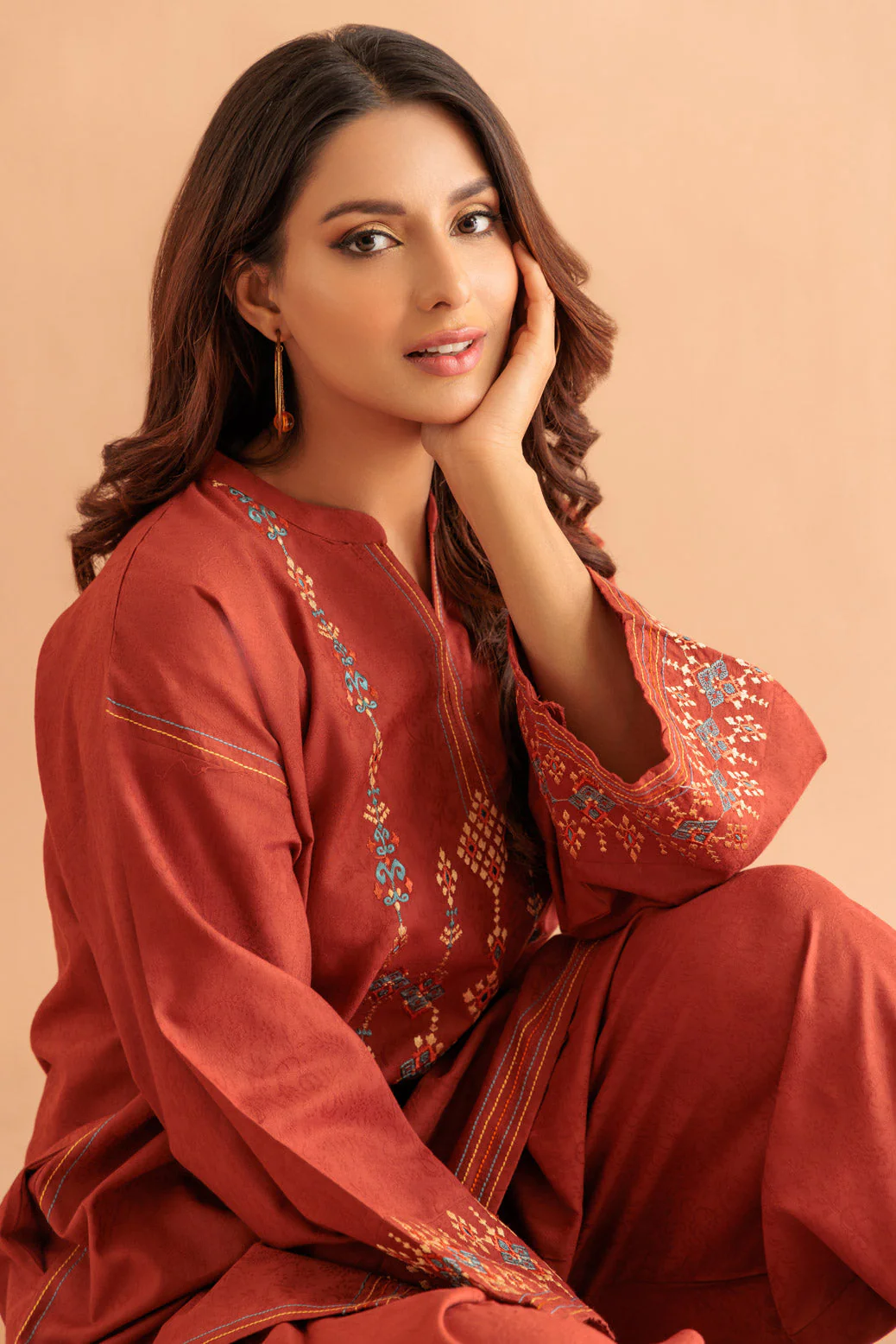 BROWN-JACQUARD-2 PIECE (PWS6232P09) - Image 3