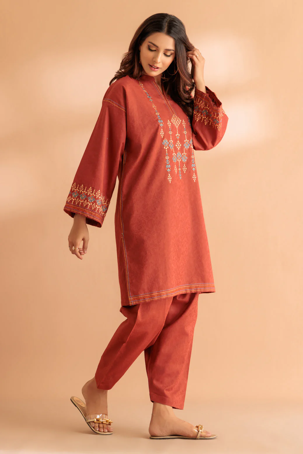 BROWN-JACQUARD-2 PIECE (PWS6232P09) - Image 5
