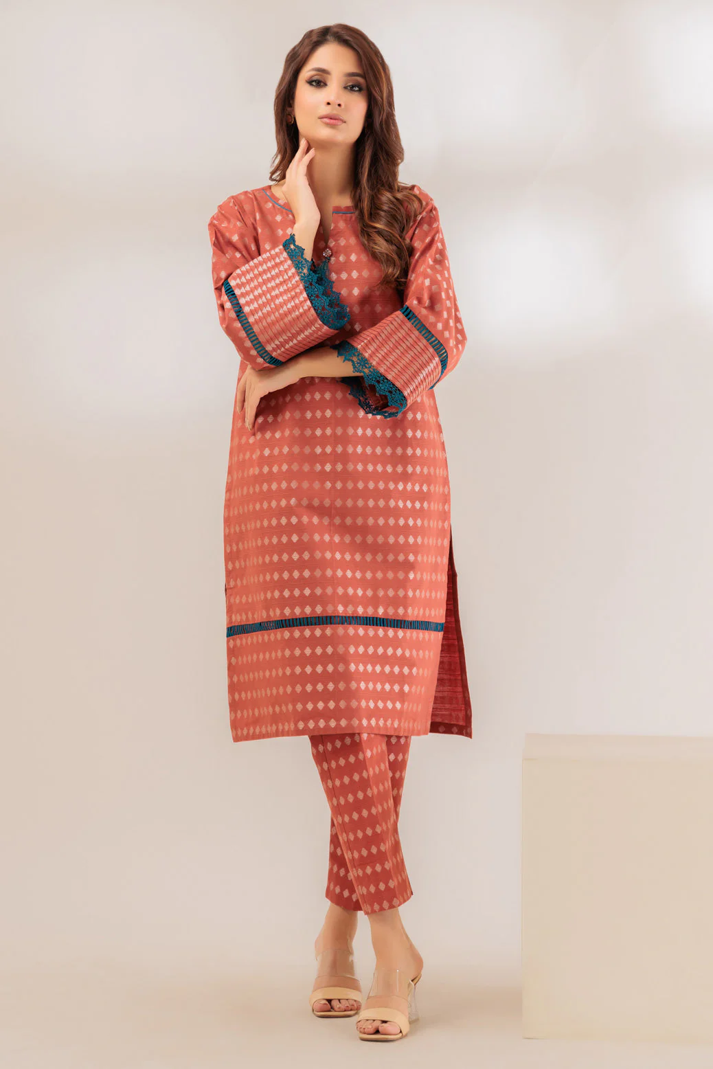 BROWN-JACQUARD-2 PIECE (WS6232P20) - Image 3