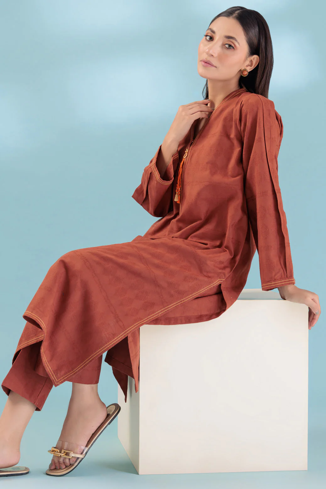 BROWN-JACQUARD-2 PIECE (WS6232P30) - Image 3
