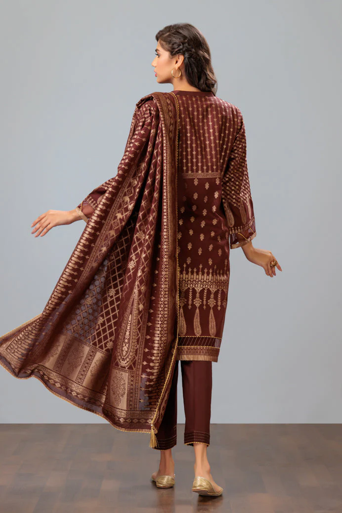 BROWN-JACQUARD-3 PIECE (JSS233P02) - Image 4