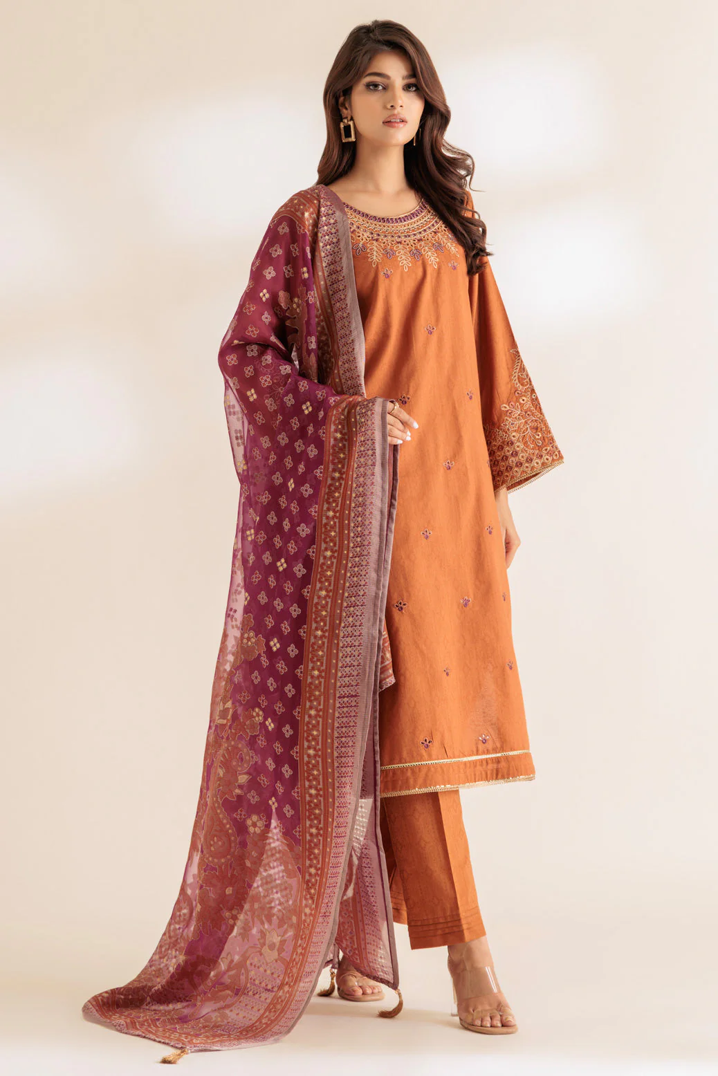 BROWN-JACQUARD-3 PIECE (SS5243P29) - Image 5