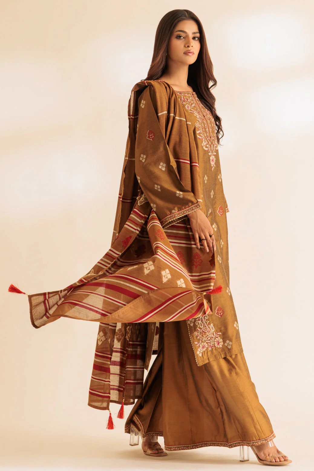 BROWN-JACQUARD-3 PIECE (SS6243P05) - Image 3