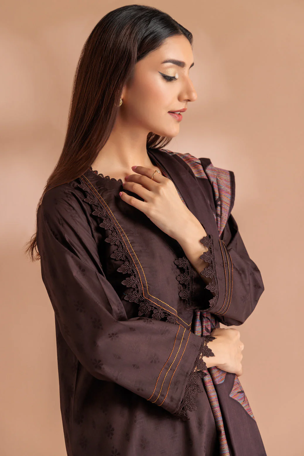 BROWN-JACQUARD-3 PIECE (WS5233P12) - Image 2