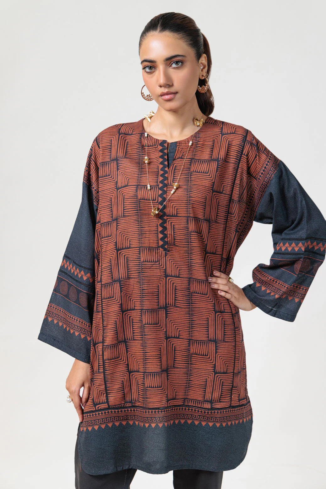 BROWN-KHADDAR-2 PIECE (WS6242P07) - Image 2