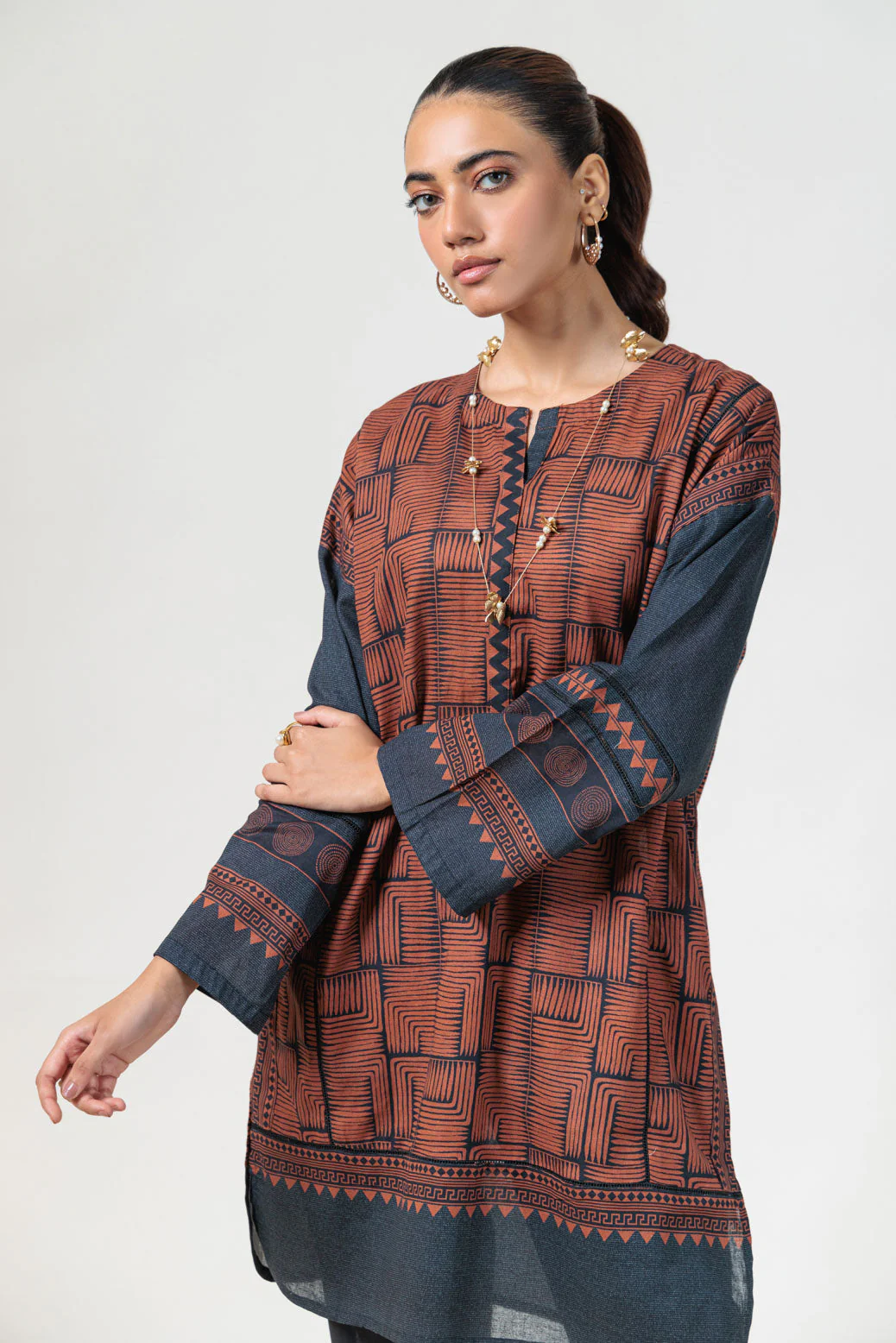 BROWN-KHADDAR-2 PIECE (WS6242P07) - Image 4