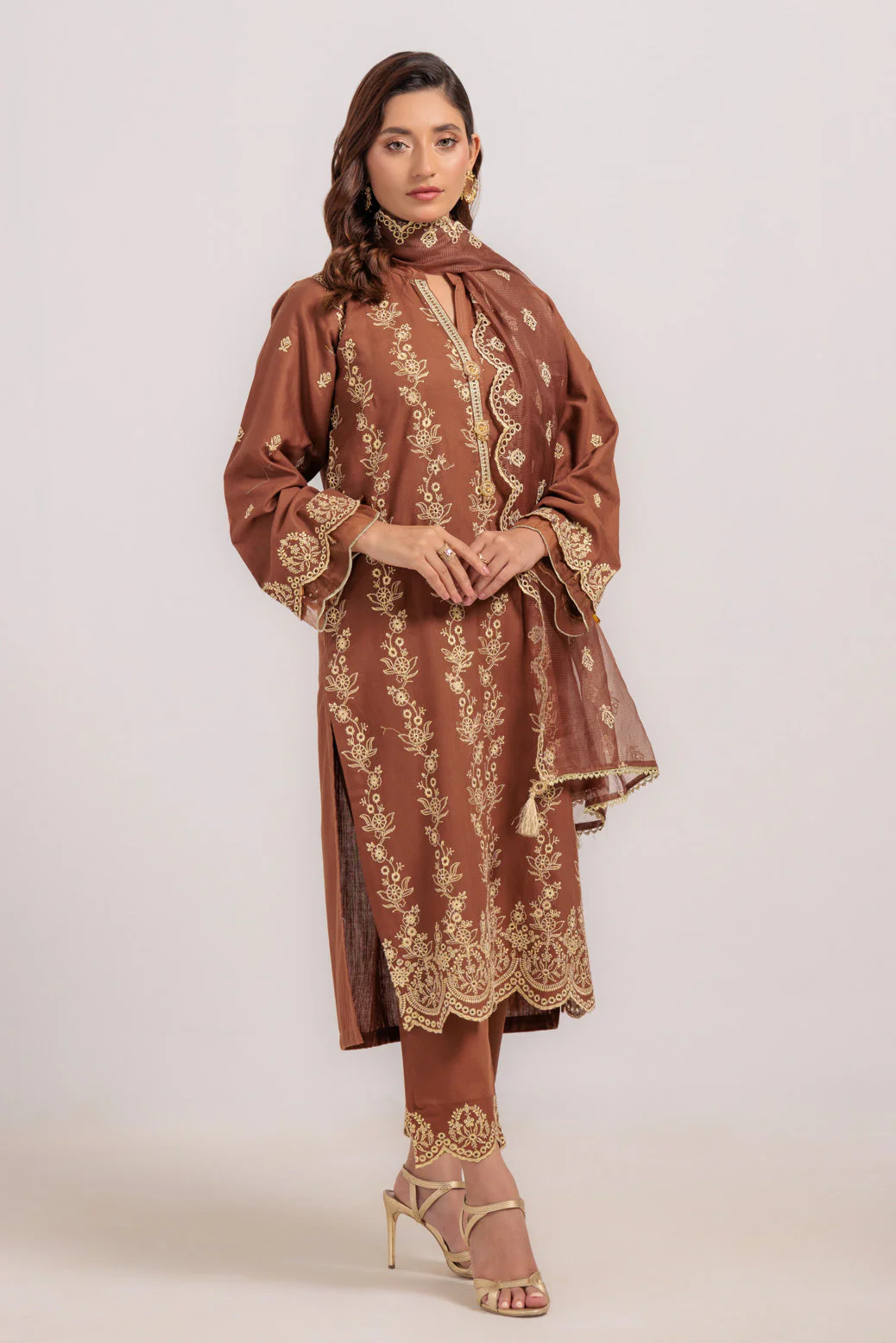 BROWN-KHADDAR-3 PIECE (WS6243P17) - Image 3