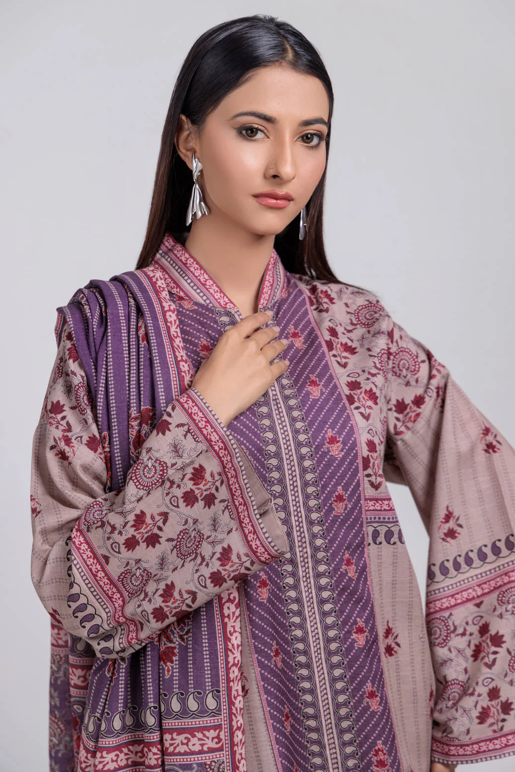 BROWN-KHADDAR-3 PIECE (WS6243P91) - Image 2