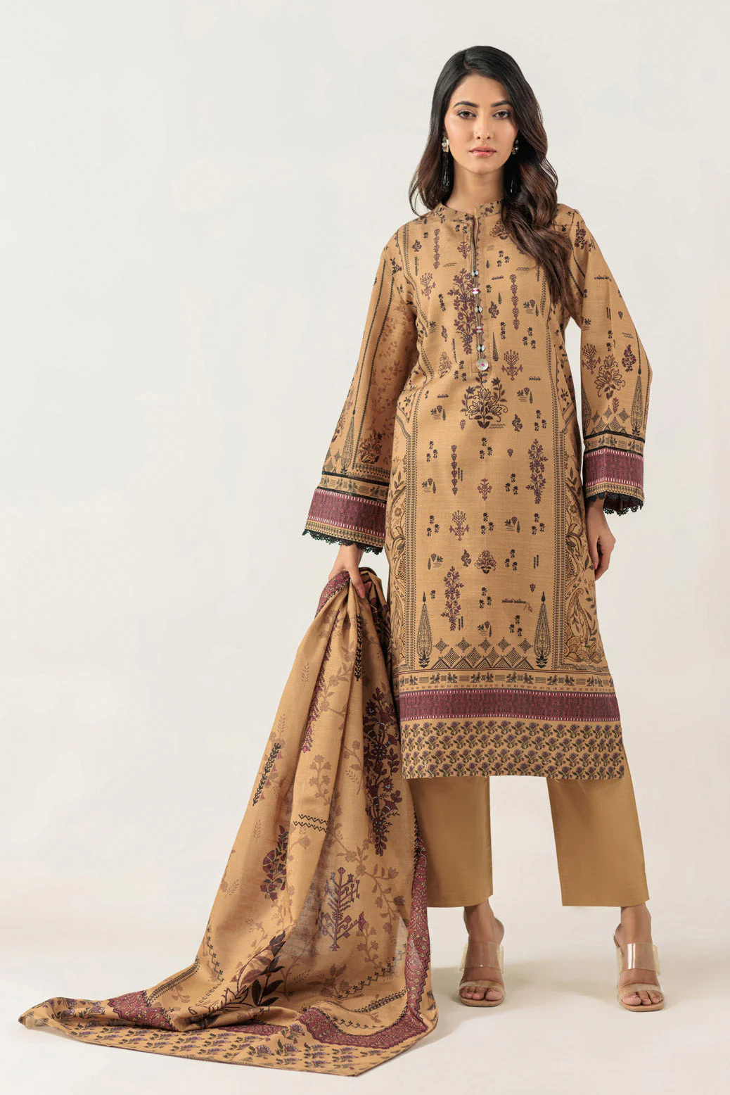 BROWN-KHADDAR-3 PIECE (WS6243P94) - Image 2