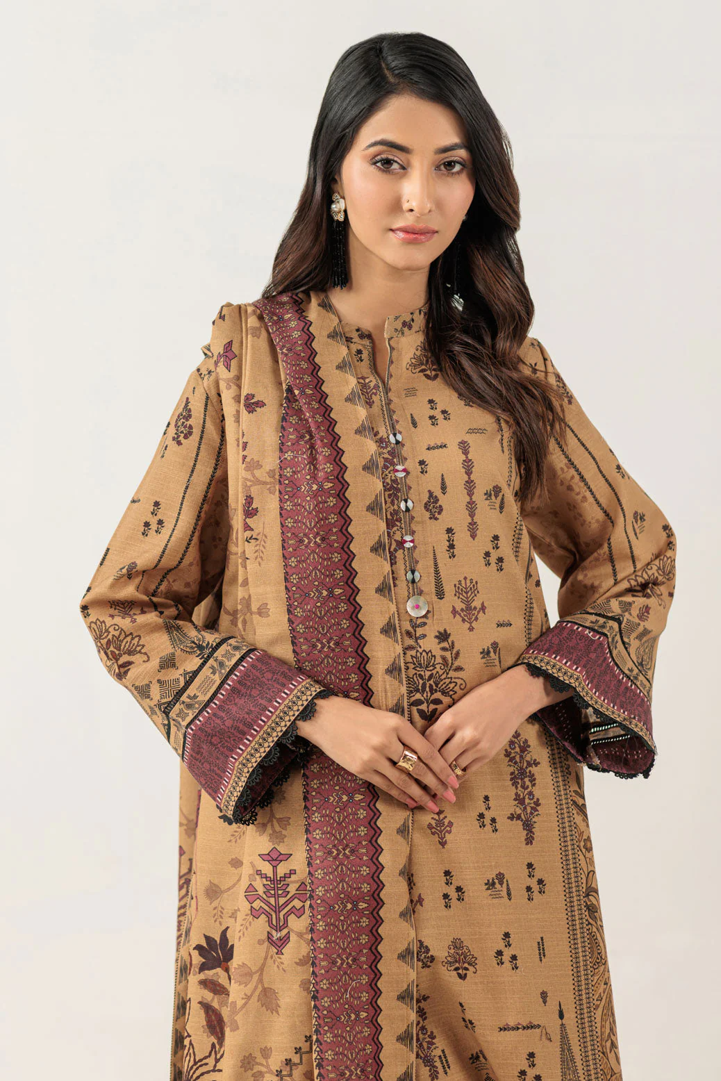 BROWN-KHADDAR-3 PIECE (WS6243P94) - Image 3